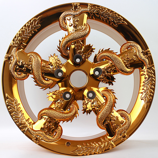 中国龙轮毂改电镀土豪金色