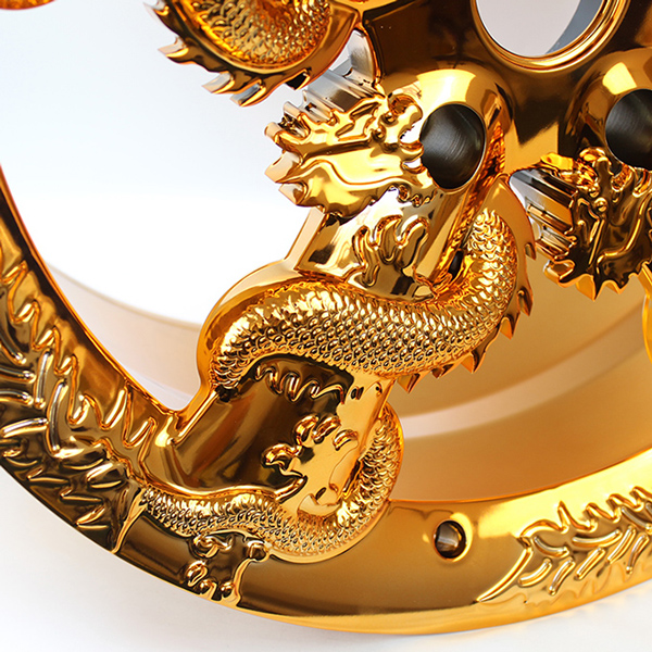 中国龙轮毂改电镀土豪金色